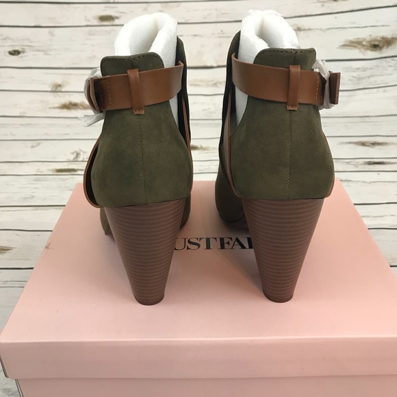 🌟1 Day Sale🌟 Olive Peep Toe High Heel Bootie - Picture 7 of 9